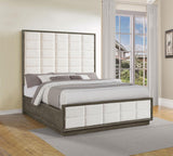 Durango 80-inch California King Panel Bed Taupe Oak | Ivory | Taupe Oak | 223271KW