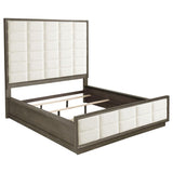 Durango 80-inch California King Panel Bed Taupe Oak | Ivory | Taupe Oak | 223271KW