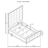 Durango 80-inch California King Panel Bed Taupe Oak | Ivory | Taupe Oak | 223271KW