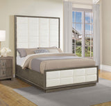 Durango 80-inch Queen Panel Bed Taupe Oak | King | Ivory | Taupe Oak | 223271Q