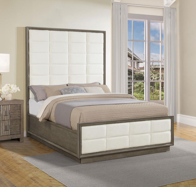 Durango 80-inch Panel Bed Taupe Oak