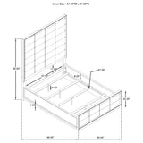 Durango 80-inch Queen Panel Bed Taupe Oak | King | Ivory | Taupe Oak | 223271Q