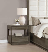 Durango 2-drawer Nightstand Bedside Table Taupe Oak | Grey | Taupe Oak | 223272
