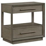 Durango 2-drawer Nightstand Bedside Table Taupe Oak | Grey | Taupe Oak | 223272