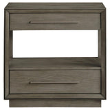 Durango 2-drawer Nightstand Bedside Table Taupe Oak | Grey | Taupe Oak | 223272
