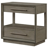Durango 2-drawer Nightstand Bedside Table Taupe Oak | Grey | Taupe Oak | 223272