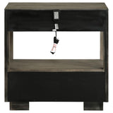 Durango 2-drawer Nightstand Bedside Table Taupe Oak | Grey | Taupe Oak | 223272