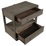 Durango 2-drawer Nightstand Bedside Table Taupe Oak | Grey | Taupe Oak | 223272