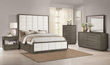 Durango 2-drawer Nightstand Bedside Table Taupe Oak | Grey | Taupe Oak | 223272