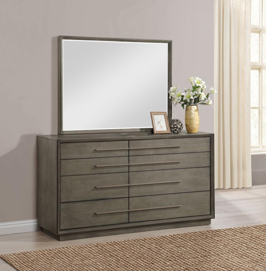 Durango 8-drawer Dresser and Mirror Taupe Oak | Beige | Taupe Oak | 223273M