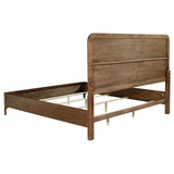 Maderia 57-inch Upholstered Eastern King Panel Bed Walnut | Brown | Walnut | 223321KE