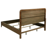 Maderia 57-inch Upholstered California King Panel Bed Walnut | Brown | Walnut | 223321KW
