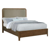Maderia 57-inch Upholstered Queen Panel Bed Walnut | Queen | Brown | Walnut | 223321Q