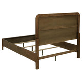 Maderia 57-inch Upholstered Queen Panel Bed Walnut | Queen | Brown | Walnut | 223321Q