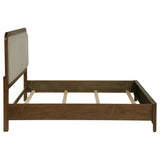 Maderia 57-inch Upholstered Queen Panel Bed Walnut | Queen | Brown | Walnut | 223321Q