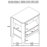 Maderia 2-drawer Nightstand Bedside Table Walnut | Brown | Walnut | 223322