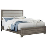 Wright 52-inch Upholstered Eastern King Bed Brown Oak | Brown | Brown Oak | 223341KE