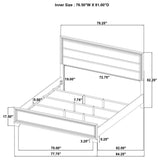 Wright 52-inch Upholstered Eastern King Bed Brown Oak | Brown | Brown Oak | 223341KE
