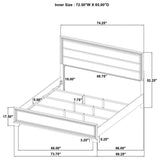Wright 52-inch Upholstered California King Bed Brown Oak | Brown | Brown Oak | 223341KW