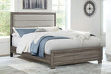 Wright 52-inch Upholstered Queen Bed Brown Oak | Queen | Brown | Brown Oak | 223341Q