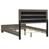Wright 52-inch Upholstered Queen Bed Brown Oak | Queen | Brown | Brown Oak | 223341Q