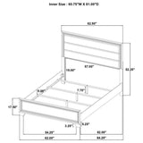 Wright 52-inch Upholstered Queen Bed Brown Oak | Queen | Brown | Brown Oak | 223341Q