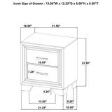 Wright 2-drawer Nightstand Bedside Table Brown Oak | Brown | Brown Oak | 223342