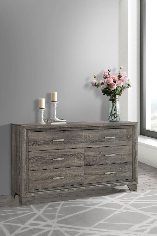 Wright 6-drawer Dresser Cabinet Brown Oak | Brown | Brown Oak | 223343