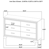 Wright 6-drawer Dresser Cabinet Brown Oak | Brown | Brown Oak | 223343