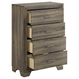 Wright 4-drawer Chest of Drawers Brown Oak | King | Brown | Brown Oak | 223345