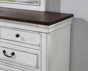 Augustus 5-Piece Queen Bedroom Set Distressed White