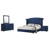 Melody 4-piece Queen Bedroom Set Pacific Blue | Gallery | 223371Q-S4 223371KE-S4 223371KW-S4 223371Q-S5 223371KE-S5 223371KW-S5
