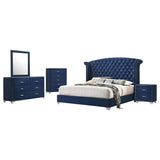 Melody 4-piece Queen Bedroom Set Pacific Blue | Gallery | 223371Q-S4 223371KE-S4 223371KW-S4 223371Q-S5 223371KE-S5 223371KW-S5