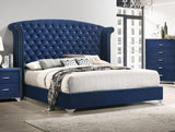 Melody Upholstered California King Wingback Bed Pacific Blue | Blue | Pacific Blue | 223371KW