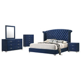 Melody 4-piece Queen Bedroom Set Pacific Blue | Gallery | 223371Q-S4 223371KE-S4 223371KW-S4 223371Q-S5 223371KE-S5 223371KW-S5