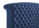 Melody Upholstered Queen Wingback Bed Pacific Blue | Queen | Blue | Pacific Blue | 223371Q