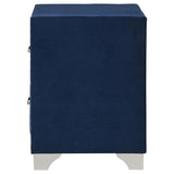 Melody Upholstered 2-drawer Nightstand Pacific Blue | Blue | Pacific Blue | 223372