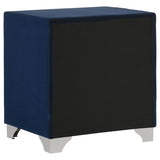 Melody Upholstered 2-drawer Nightstand Pacific Blue | Blue | Pacific Blue | 223372