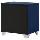 Melody Upholstered 2-drawer Nightstand Pacific Blue | Blue | Pacific Blue | 223372