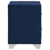 Melody Upholstered 2-drawer Nightstand Pacific Blue | Blue | Pacific Blue | 223372