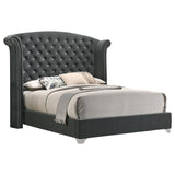 Melody Upholstered California King Wingback Bed Grey | Grey | 223381KW