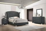 Melody 4-piece Queen Bedroom Set Grey | Gallery | 223381Q-S4 223381KE-S4 223381KW-S4 223381Q-S5 223381KE-S5 223381KW-S5