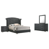 Melody 4-piece Queen Bedroom Set Grey | Gallery | 223381Q-S4 223381KE-S4 223381KW-S4 223381Q-S5 223381KE-S5 223381KW-S5