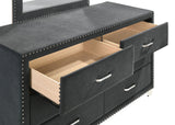 Melody 4-piece Queen Bedroom Set Grey | Gallery | 223381Q-S4 223381KE-S4 223381KW-S4 223381Q-S5 223381KE-S5 223381KW-S5