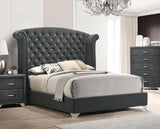 Melody Upholstered Queen Wingback Bed Grey | Queen | Grey | 223381Q