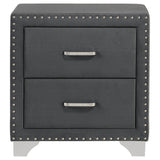 Melody Upholstered 2-drawer Nightstand Grey | Grey | 223382
