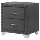 Melody Upholstered 2-drawer Nightstand Grey | Grey | 223382