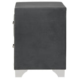 Melody Upholstered 2-drawer Nightstand Grey | Grey | 223382