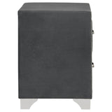 Melody Upholstered 2-drawer Nightstand Grey | Grey | 223382