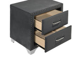 Melody Upholstered 2-drawer Nightstand Grey | Grey | 223382